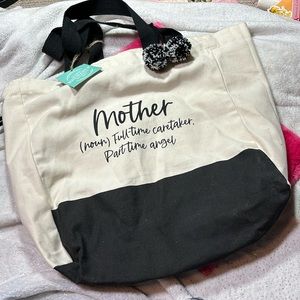 NWT Reusable Shopping bag “Mother (noun) Full-time caretaker, Part time